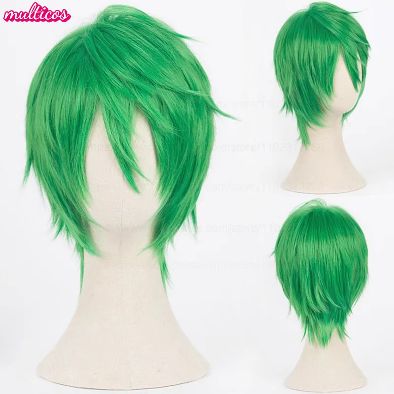 Farben Kurze Gerade Cosplay Perücke Layered Shaggy Flauschig Rot Rosa Braun Grün Blau Hitzebeständige Kunsthaar Party Anime Perücken – Detail 18