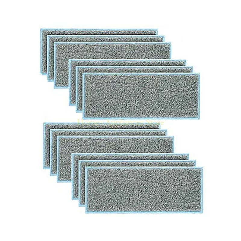 D0AB 6/12pcs для мытья швабня ткань тряпки тряпки аксессуары аксессуары робот пылесос сухой мокрый очиститель ткани ткани ткани