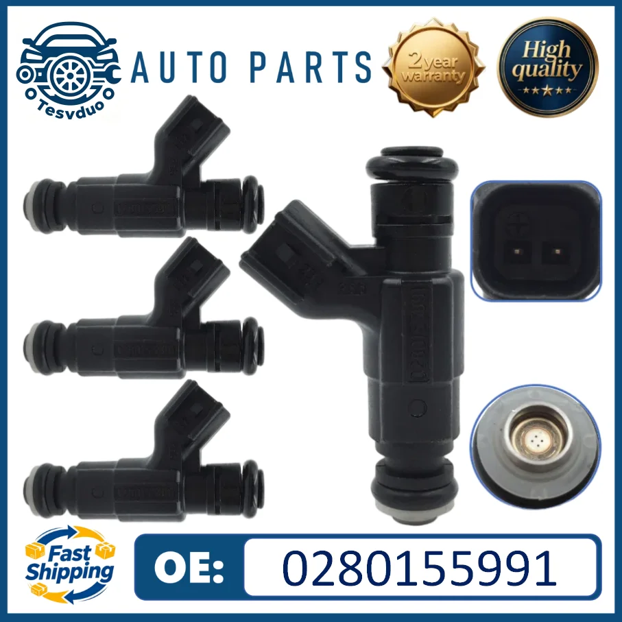 0280155991 High Quality 4pcs Fuel injectors For BMW mini COOPER R50 R52 R53 W10 1.4L 1.6L2002-2008 #13531487607 04891192AA