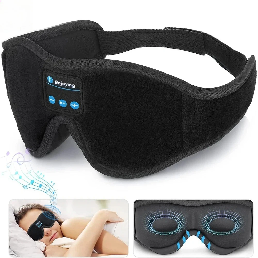 

Youpin Mask Light Blocking for Sleep Headphones Bluetooth 3D Eye Mask Music Play Sleeping Headphones with Built-in HD Speaker