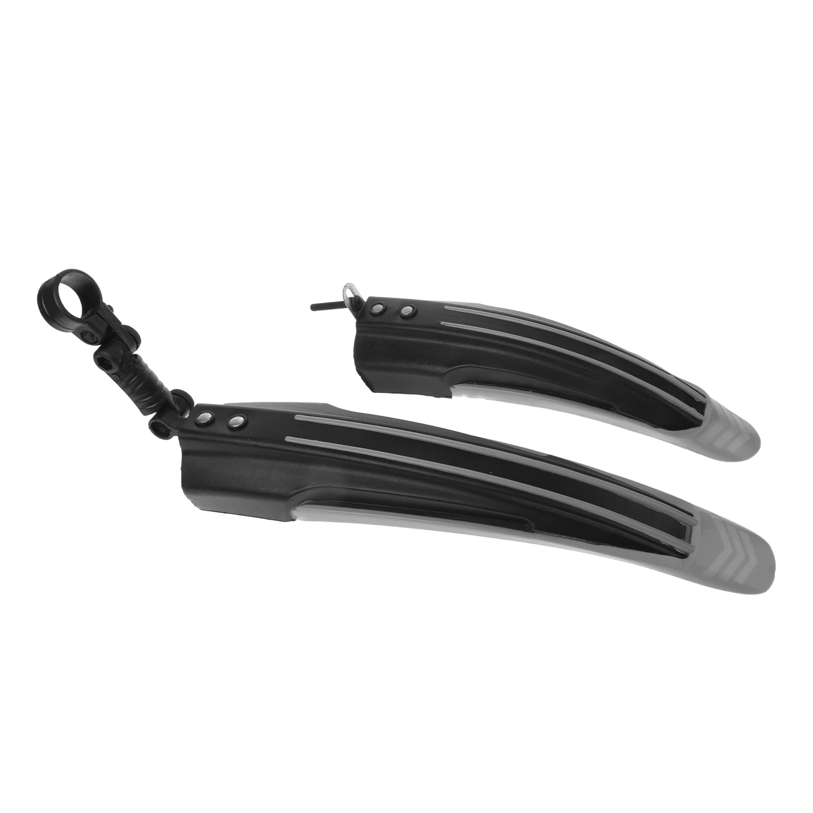 

Mud Guard Mountain Bike Set Front 30Cm Rear 52Cm Black Grey Fit Most Bikes with Holes in Front Bar Seat Post Under 34Mm Tough