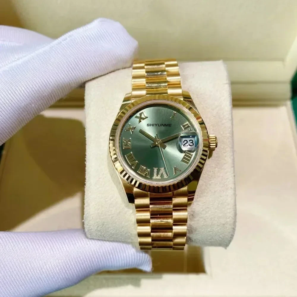 904L automatische mechanische Unisex-Uhr Diamant Edelstahl voll funktionsfähig wasserdicht Weltzeit