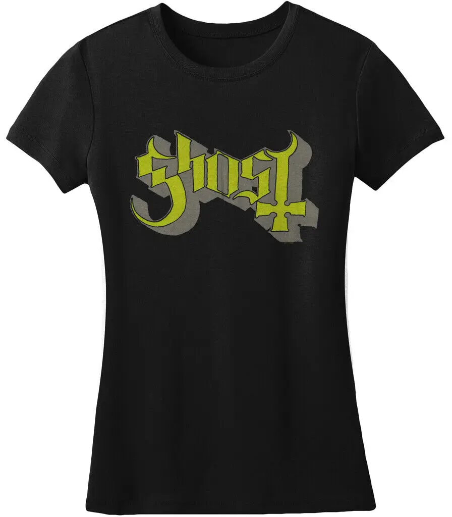 Ghost B C Green Grey Keyline Logo Womens Fitted T Shirt New Official