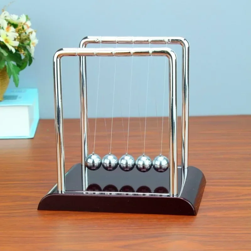 Newton's Cradle Balance Steel Ball Onderwijsbenodigdheden Natuurkunde Wetenschap Slinger Desktop Stress Relief Geschenken Woondecoratie