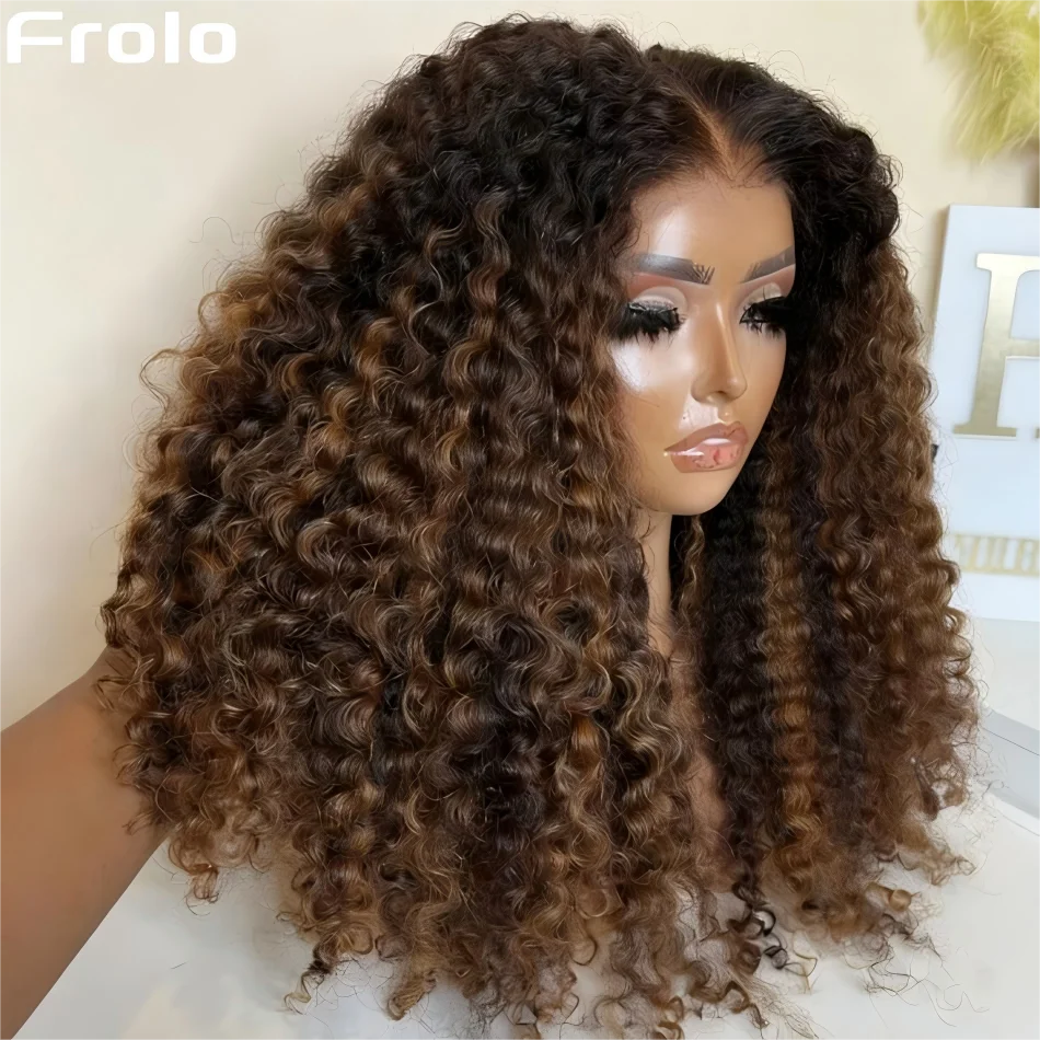 Highlight Ombre Bob Wig Human Hair Curly Short 5X5 Hd Lace Closure Wig Honey Blonde P427 Colored Glueless Deep Wave Frontal Wigs