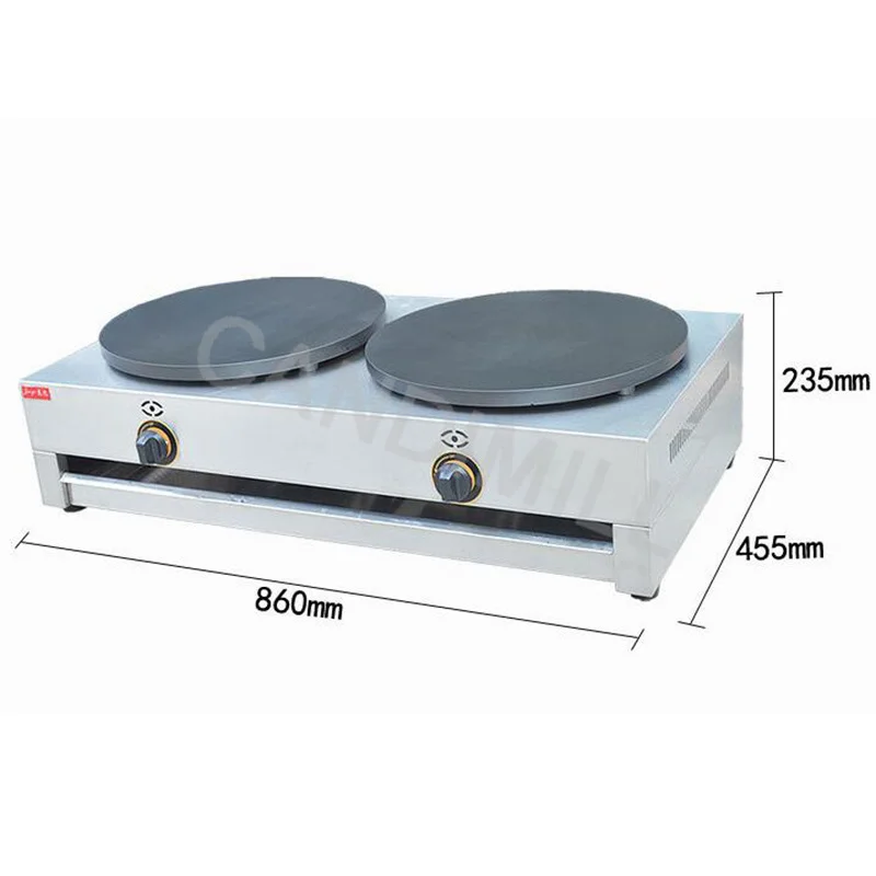 Commercial Electric Pancake Machine Double Gas Pancake Baking Machine Frying Machine Coarse Grain Pancake Pan Crepe Makers