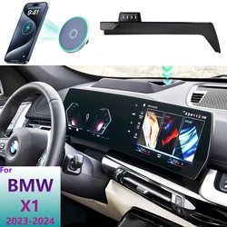 For BMW X1 U11 2023 2024 Phone Holder Car Magnetic MagSafe 15W Fast Wireless Charging Mobile Phone Mount Base Car Accessories