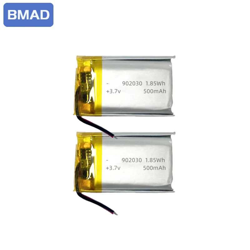 

902030 3.7v 500mAh Polymer Lithium Battery Suitable for Beauty Instruments Mice Driving Recorders Soft Pack Battery Cells