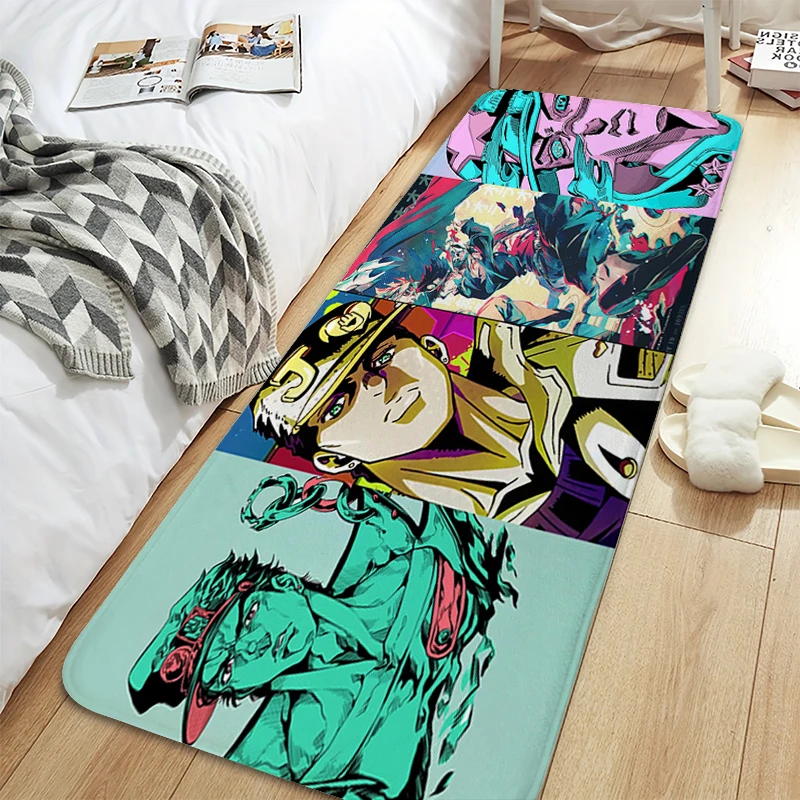 Rug for Bedroom JoJos Bizarre Adventure Balcony Living Room Mat Bathroom Hallway Carpet Entrance Door Doormat Slip-resistant