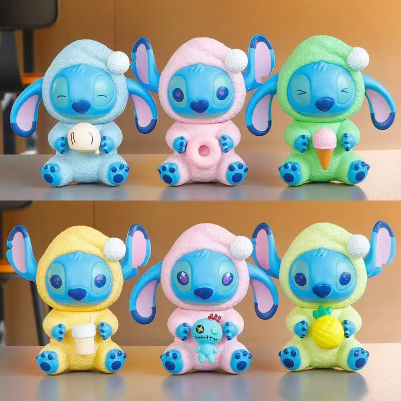 Stitch Doll Ornaments Kawaii Cartoon Cute Creations Peripheral Anime Characters Desktop Figures Children's Toys Holiday Gifts