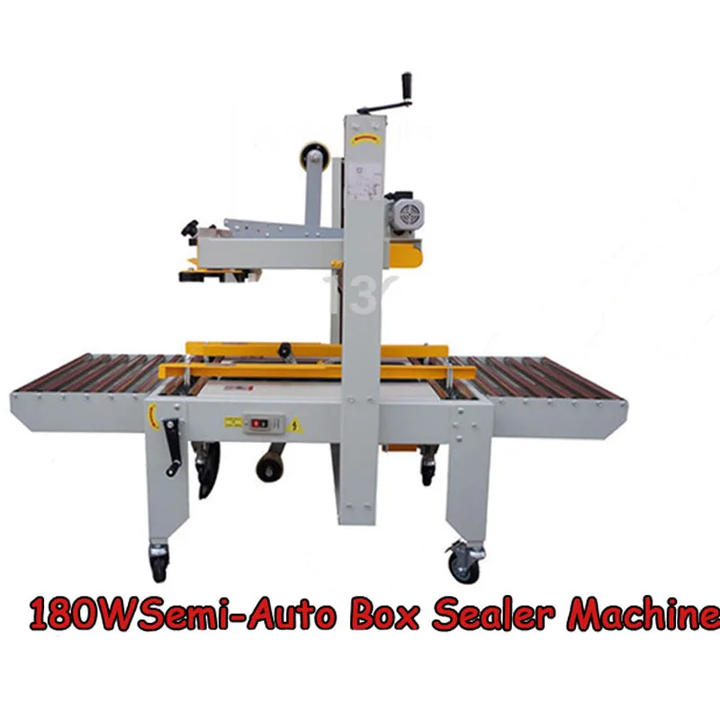 Tape Sealing Machine 220V 180W Large Semi-Auto Box/Case/Carton Tape Sealer with English Manual FXJ-6050