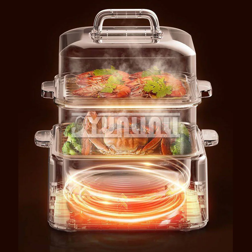 

Multifunctional Electric Steamer Cooker Fully Automatic Dumpling Steamer Stainless Steel Breakfast Machine Cuiseur Vapeur