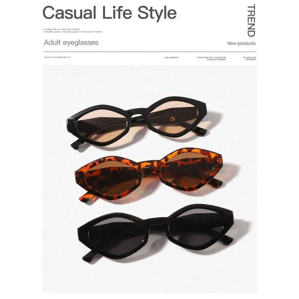 

1/3 PCS Women's Acrylic Street Rhinestone Fashion Glasses For Daily Outings, Music Festivals And Holiday Gifts For Summer Beach Vacation,Outdoor,Travel Shades Hollow Out Casual Style Geometric Frame For Going Out Outfit,Back To School