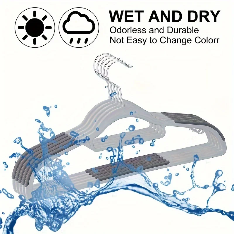 50 قطعة من الشماعات عالية الجودة توفر المساحة وحماية الكتفين - متينة للاستخدام في المنازل وأماكن العمل.