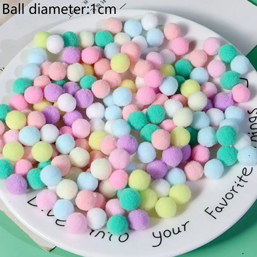 

1 Pack 1cm/1.5cm Pompom Fur Balls Chrismas Colors DIY DIY Pom Pom Ball Macaron Colors Mini DIY Plush Ball Clothing