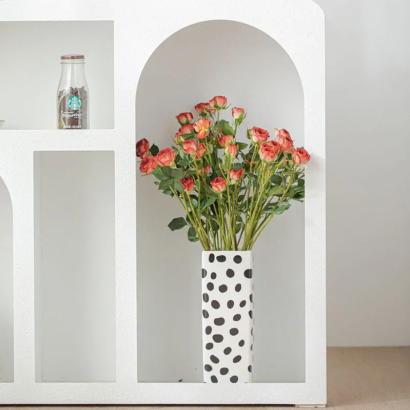 Nordic simple spot ceramic vase, hydroponic flower apparatus, vase decoration, suitable for office home living room decoration
