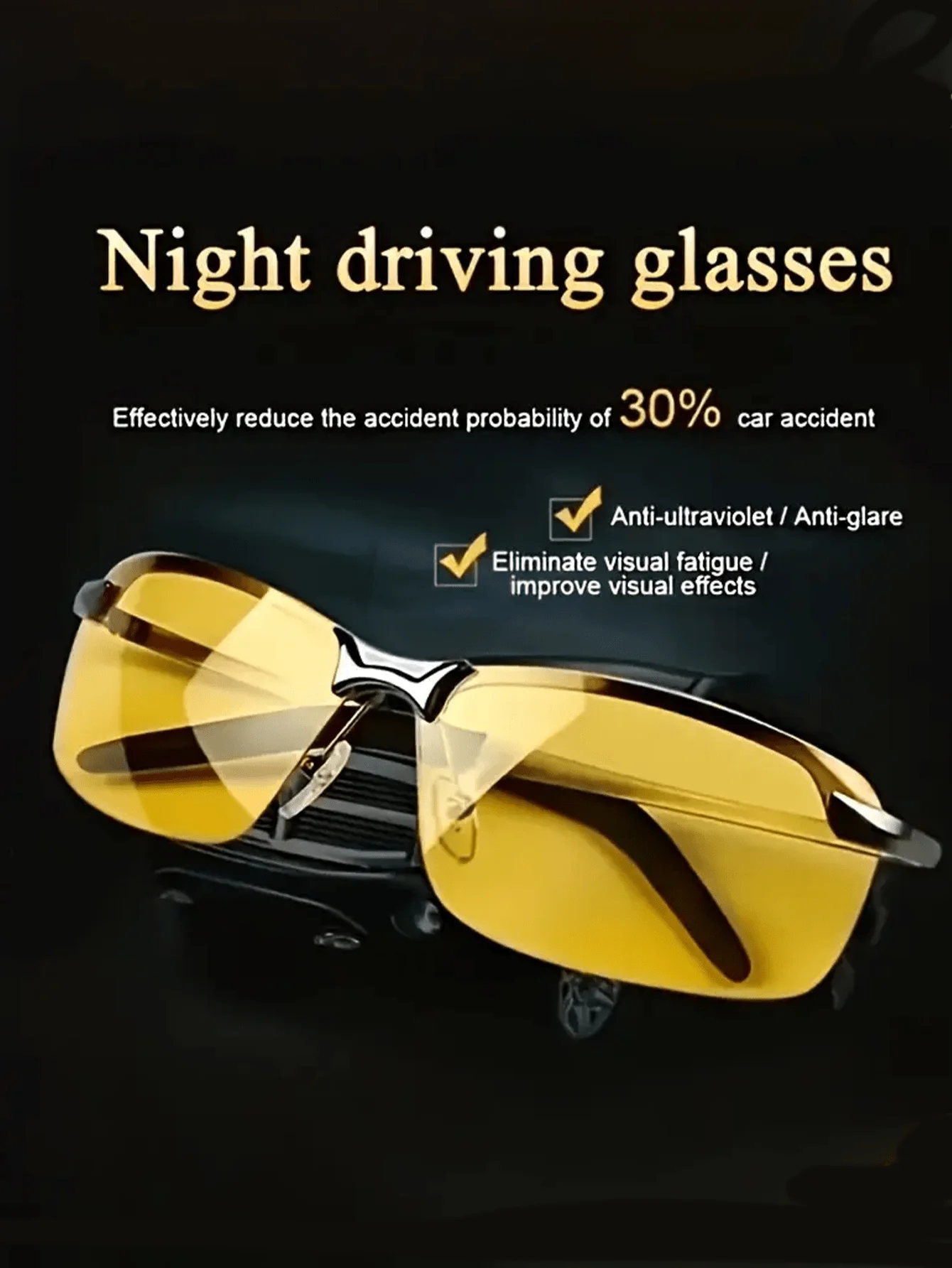 

1 Pc of Motorcycle Night Vision Goggles (Enhances Driving Safety) – Suitable for Driving, Fishing and Other Scenarios.