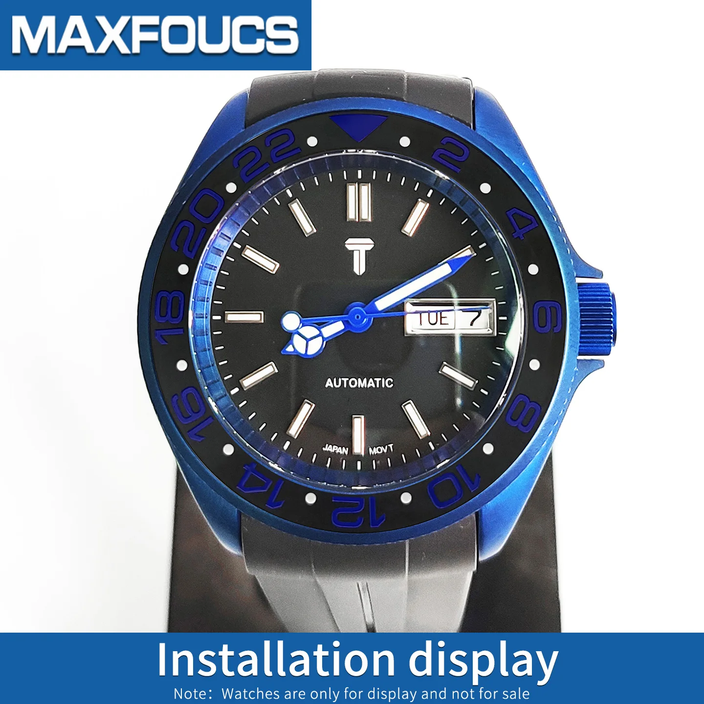 Schräge Keramik-Lünetteneinlage 38x30,6mm MOD SKX007 SKX Divers Passend für 31,5x30,5mm Kristall SUB GMT Taucheruhr-Zubehör Ersatz – Detail 5