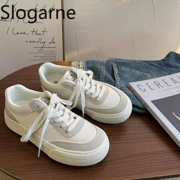 Canvas Shoes Women 2026 New Casual Sneakers Students Thick Sole Casual Sports Shoes Invisible Height Increased Platform Shoes