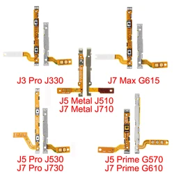 For Samsung Galaxy J5 J7 Prime G570 G610 Phone Power Volume Key Button Flex Cable J3 J5 J7 Pro Metal J330 J530 J730 J510 J710