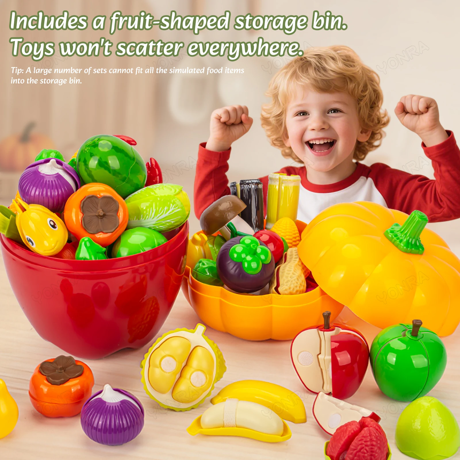 Jouet alimentaire pour enfants, jeu de coupe, cuisine, accessoires de fruits et légumes avec panier de rangement de courses, jouet pour cadeau pour tout-petits