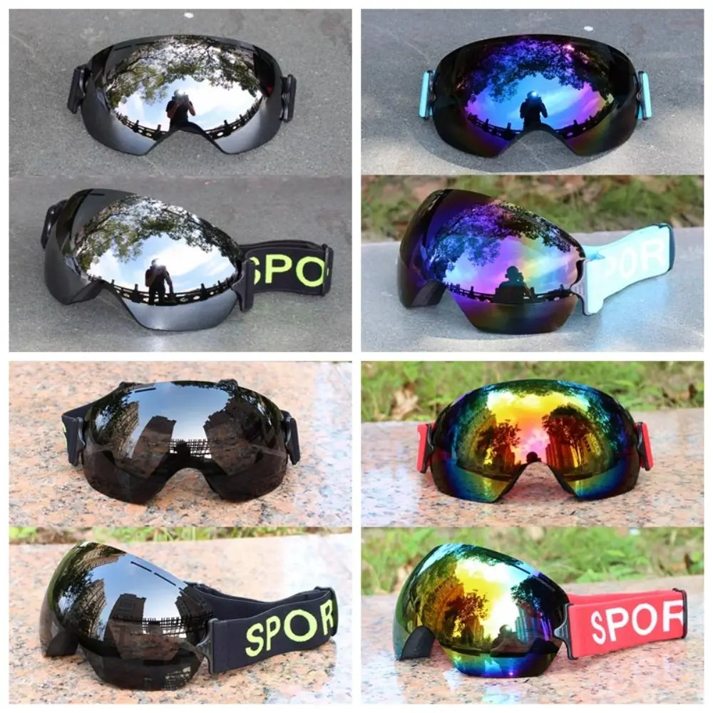 

Ski Supplies Large Frame Ski Goggles Lightweight Windproof Snowboard Skiing Glasses Anti-fog Professional Snow Eyewear For Adult