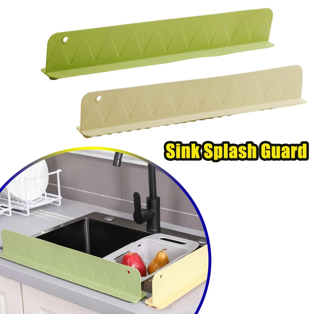 Extra Long Flexible Sink Splash Guard Water Dam Strip with Suction Cups Waterproof Anti Splash Backsplash All Countertop Types