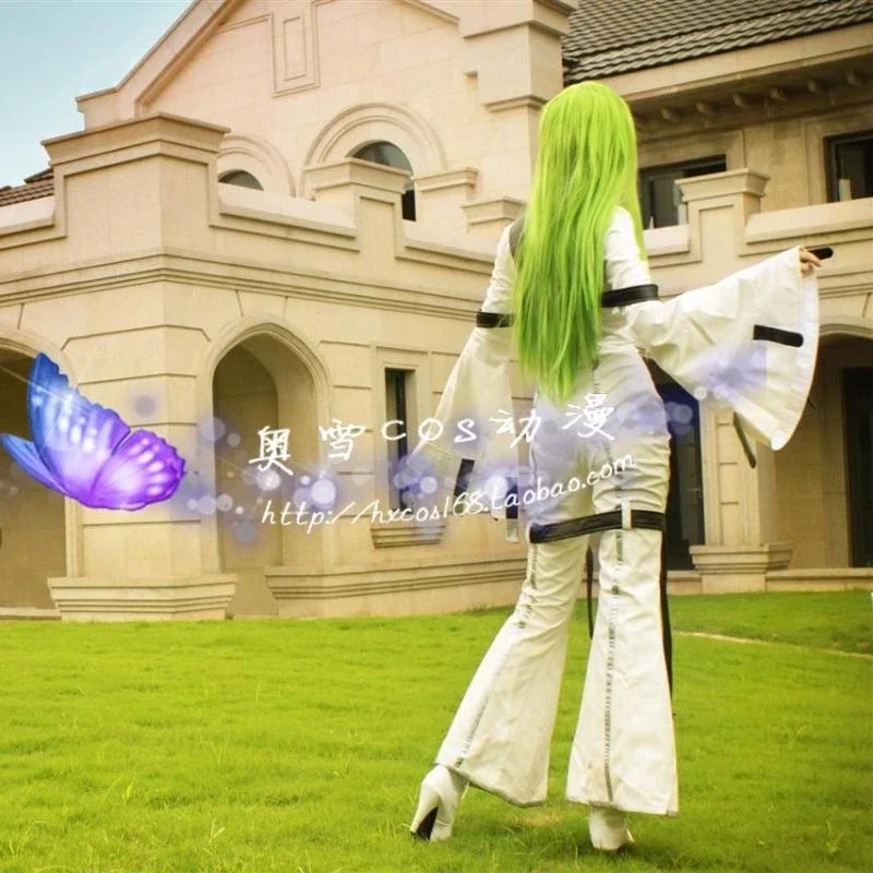 Anime Code Geass: Lelouch of the Rebellion Cosplay C.C. Cosplay Costume Code Geass C.C. Cosplay Wig Shoes For Women Halloween OI