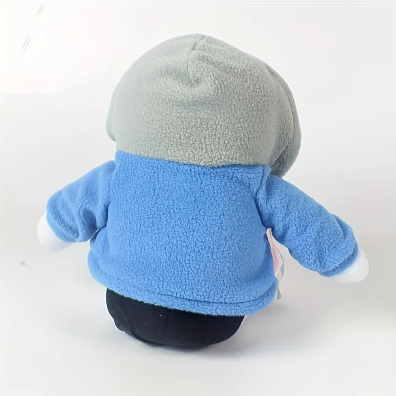 Blue Clothes Skeleton Sitting Zombie Plush Toy Figurine Doll Children's Gift Soft Zombie Doll Sitting Position
