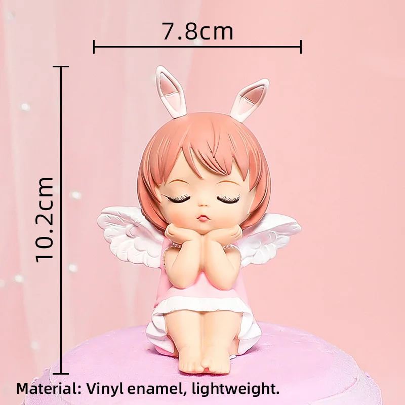 Alles Gute zum Geburtstag Prinzessin Kuchen Topper Ballett tanzendes Mädchen mit Engelsflügeln für einjährige Babyparty-Party-Dekoration – Detail 6