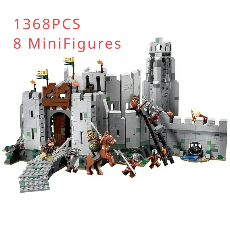 Military Middle Ages Castle City Wall Gate Attic Tower MOC Brick Architectural Building Block Toy For Children Boy Gift