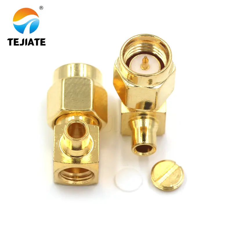 2PCS Factory Price SMA-JB/JWB Straight Female Elbow for RG405 Cable Wireless Pure Copper Connector