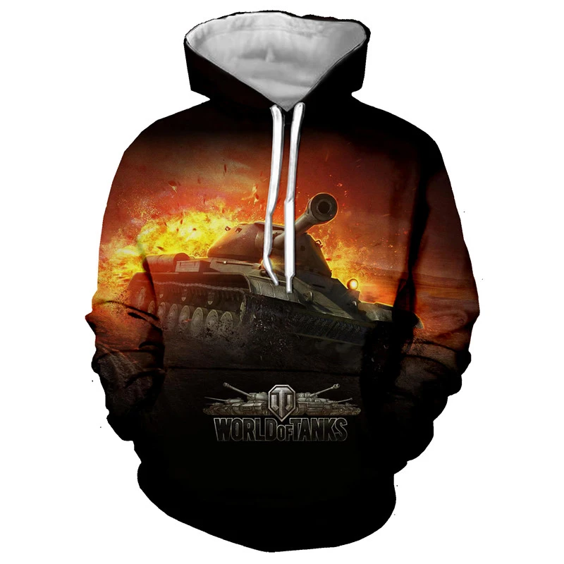 World Of Tanks Game 3D Print Hoodies Men Women Fashion Streetwear Oversized Sweatshirts Hoodie Male Pullovers Tracksuit Clothing