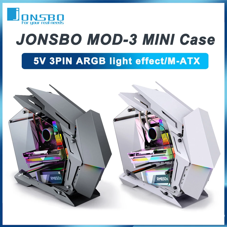 JONSBO MOD-3 MINI Game E-sports чехол цельноалюминиевое специально обработанное шасси с поддержкой материнской платы MATX 360 с водяным охлаждением