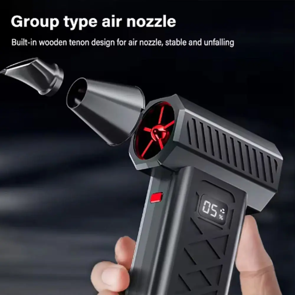 130000 RPM 터보 폭력 팬 디지털 디스플레이 브러시리스 모터 강력한 공기 송풍기 LED 조명으로 6 속도 조절 가능