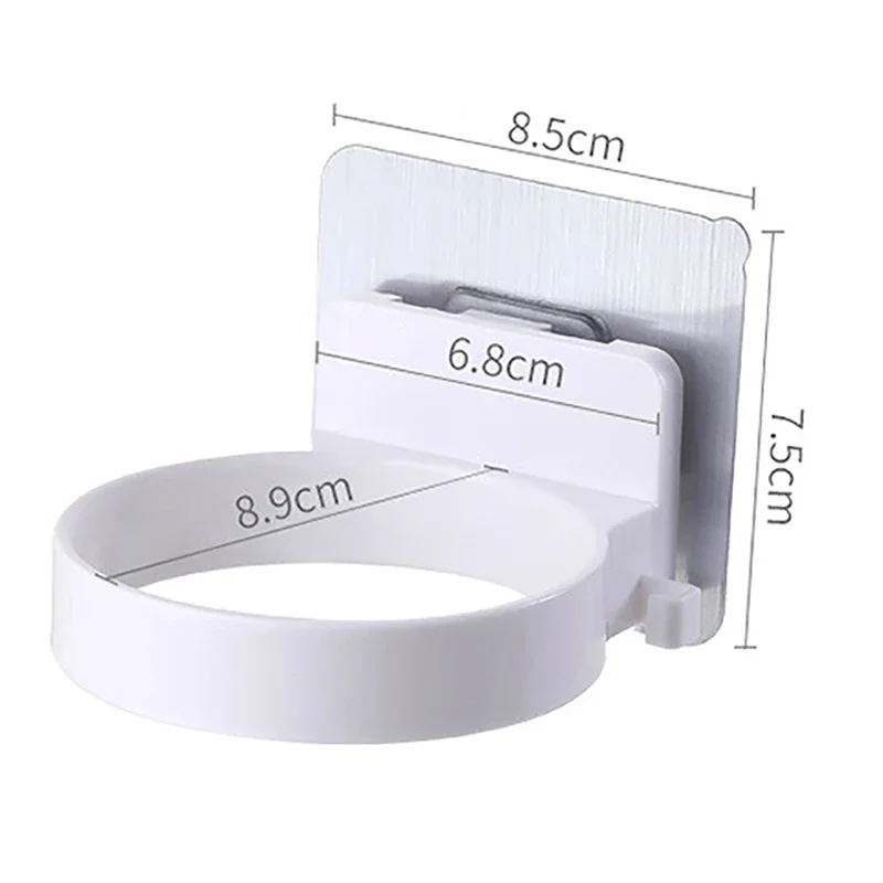 New Simple Wall Mounted Hair Dryer Holder Bathroom Storage Wall Hanging Holder Rack Storage ABS Toilet Hair Dryer Rack Organizer