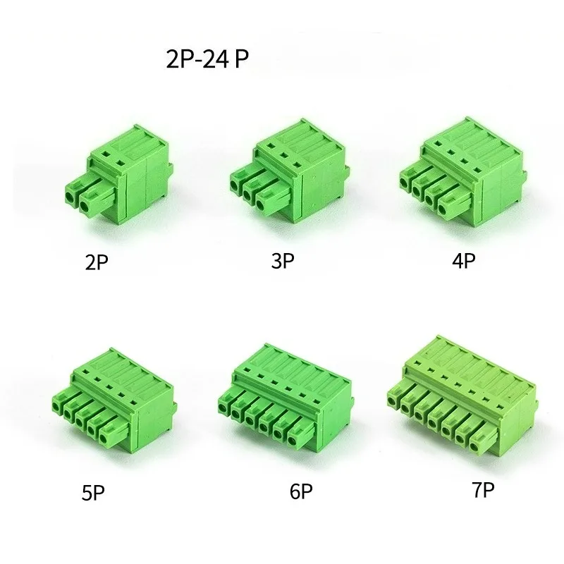 10Pcs Spring Type 2EDGKD-3.81mm 2p-24p  Plug Press Type 15edgkd-3.81mm Terminal Male Solder Free