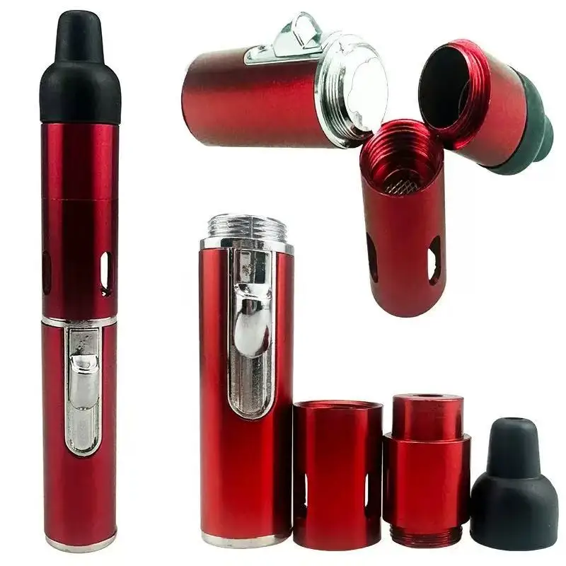 Hot Selling Multifunctional Aromatherapy Lighter Portable Mini Metal Pipe with Volcanic Stone