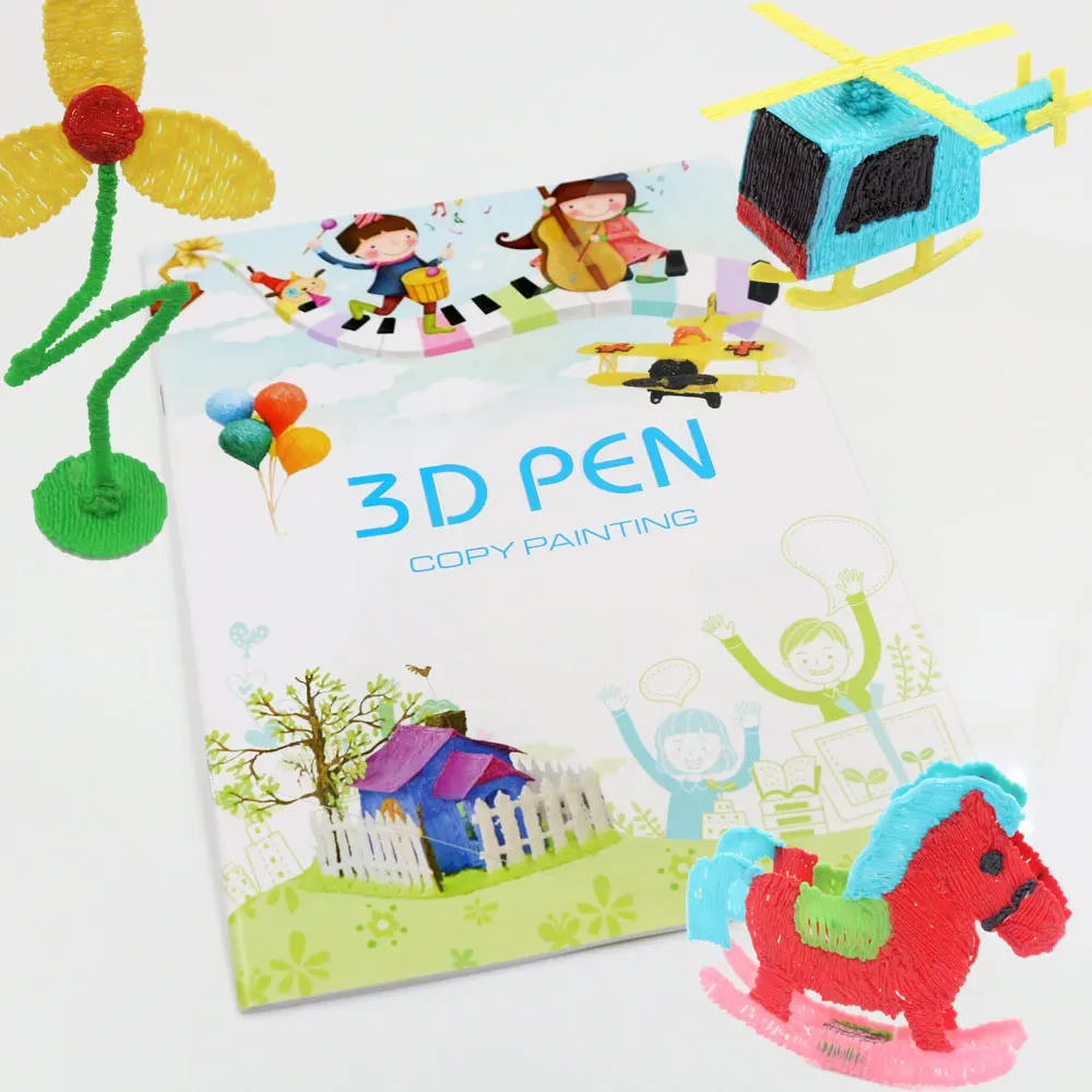 3D Printing Pen Drawing Book Reusable Colorful 22/40 Patterns Thick Paper Clear Plate Painting Template For 3D Pen Paint Album