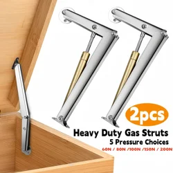 2Pcs Heavy Duty Gas Springs 3KG-20KG Gas Struts Soft Close Lid Support Hinges Automatic Slow Lowering Safe Pneumatic Lid Lifters