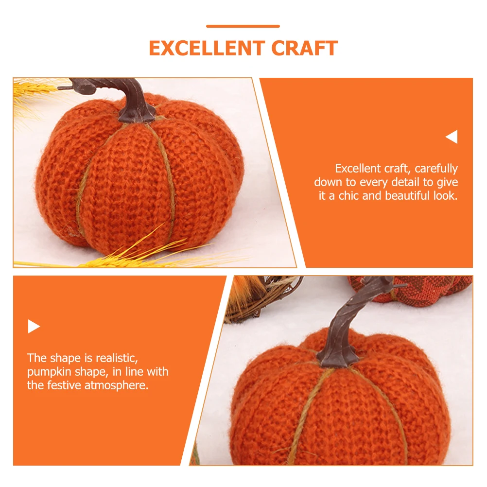

Artificial Pumpkin Decor Thanksgiving Home Adorn Scene Layout Photo Props Harvest Festival nament Fall Accessories Simulated