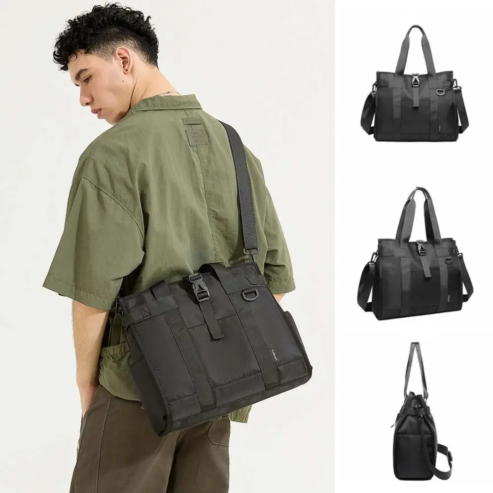 Valigetta Oxford di grande capacità Borsa da uomo impermeabile multifunzionale Borsa a tracolla Oxford portatile in tinta unita