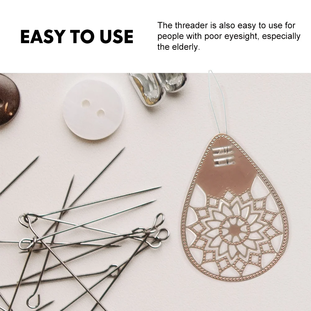 

3Pcs DIY Sewing Needle Threader Cross Stitch Accessories Easy to Use for Elderly People Needle Threader Sewing Supplies