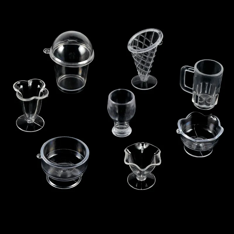 Mini Cups Model Beer Cup Ice Cream Cup Sundae Cups Dollhouse Simulation Miniature Kitchen Scene Food Toy Doll Accessories DIY
