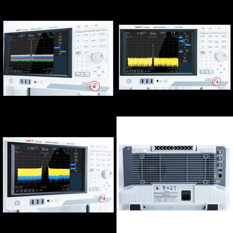 for UNI-T UTS1015T Spectrum Analyzer 9kHz-1.5GHz -98dBc/Hz RBW 1Hz-1MHz -161dBm 10.1-inch Touchscreen with Tracking Source