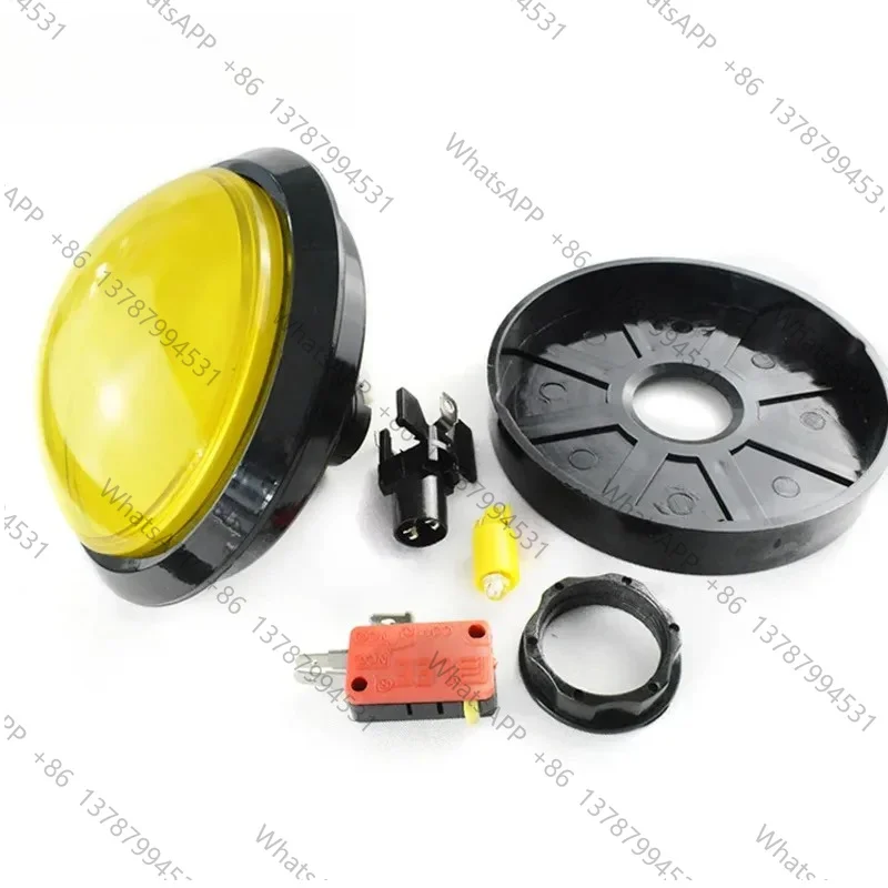 100mm Big Round Push Button LED Illuminated with Microswitch for DIY Arcade Game Machine Parts 5/12