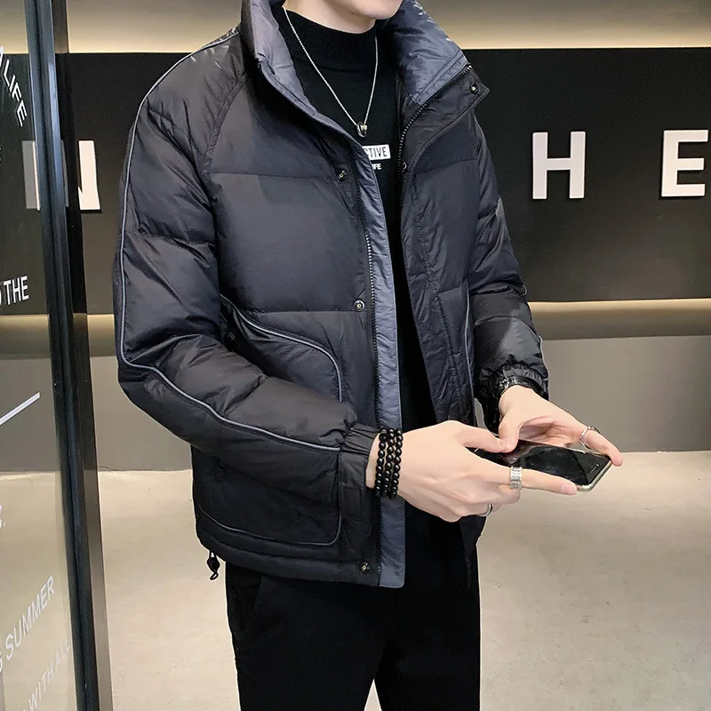 Men's Winter 2024 New Fashionable, Handsome, Versatile, Lightweight, Short, Trendy Brand Winter Clothes Thick Coat Down Jacket