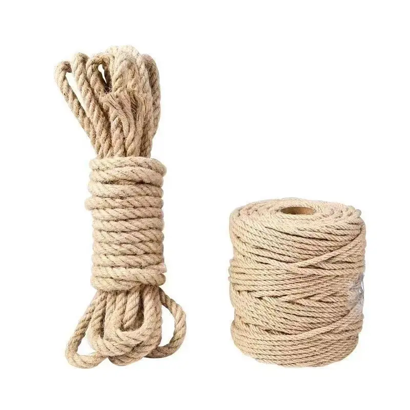 Natural Sisal Rope Twine Desk Legs Binding Rope Cat Climbing Frame For Cat Sharpen Claw Replacement Rope DIY Scratching Post Toy