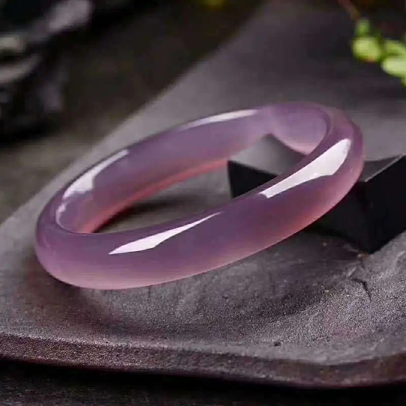 

New King Zi Thin Agate Chalcedony Bracelet Violet Ladies Fashion Bracelet Jewelry