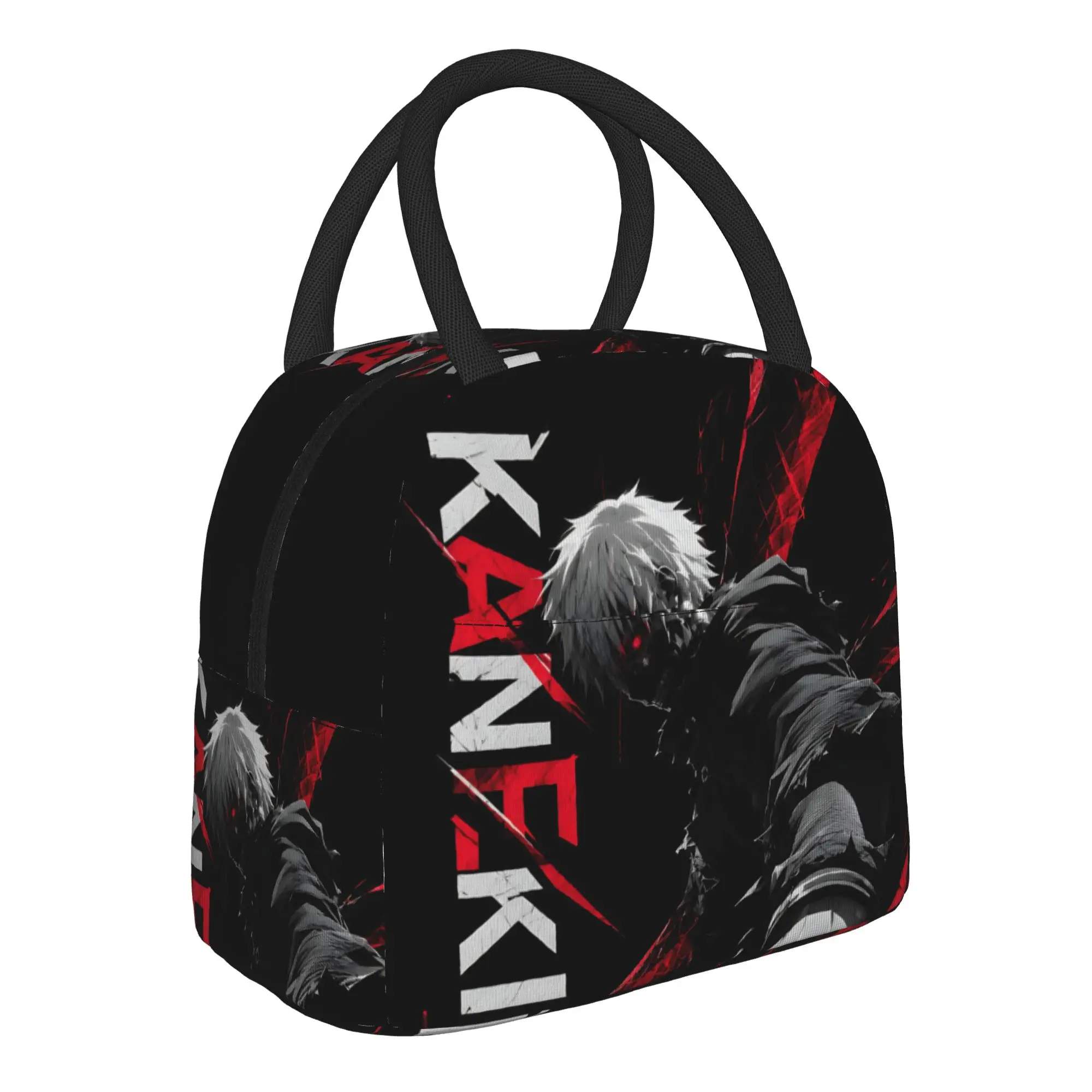 Halloween Tokyo Ghoul Kaneki Insulated Lunch Bag Insulation Bento Pack Rice Bag  bolsa Student Bento Lunch Handbag Insulation